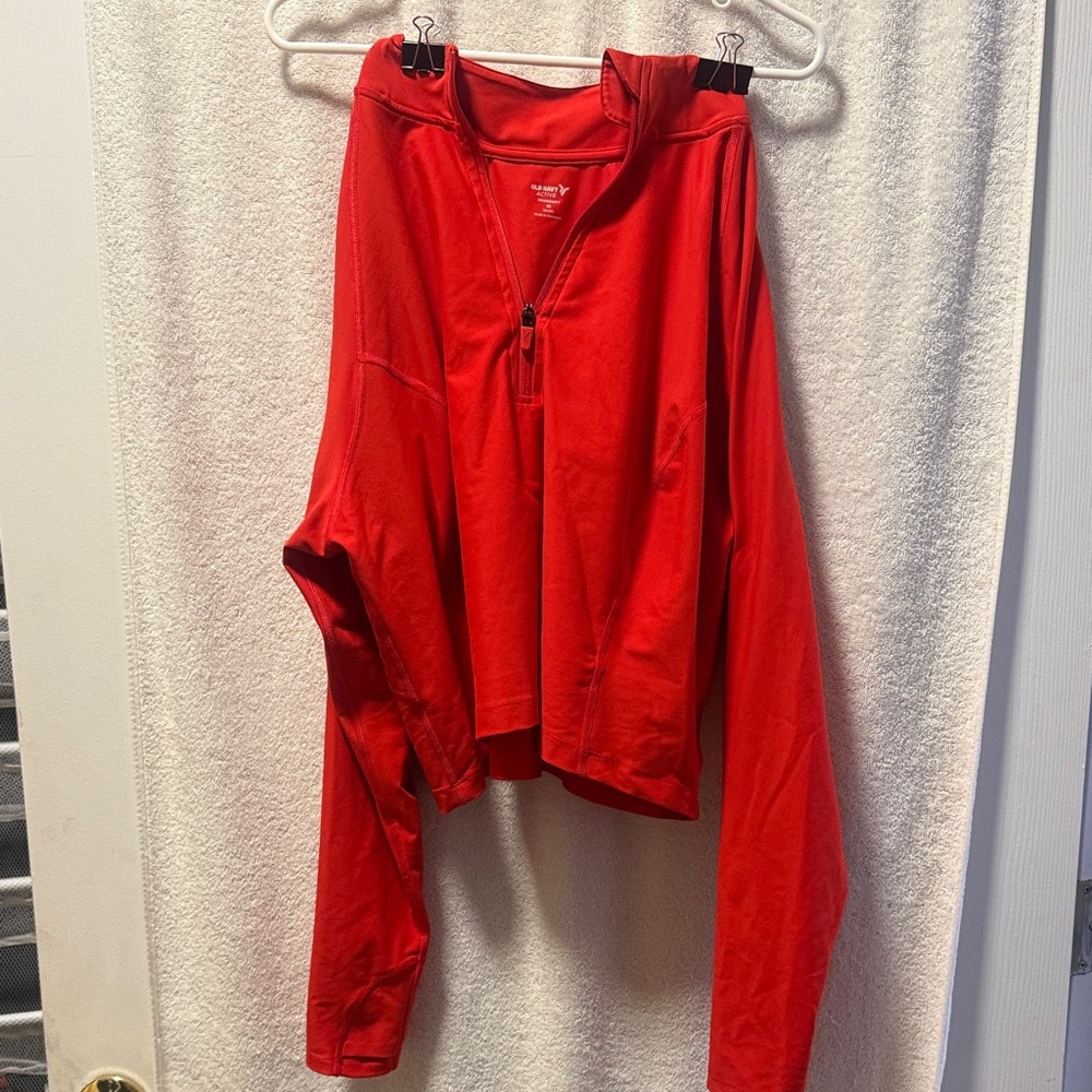 Old Navy Active Bright Orange Quarter-Zip Pullover